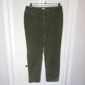 J. Jill Olive Green Stretch Corduroy Pants - Size 10